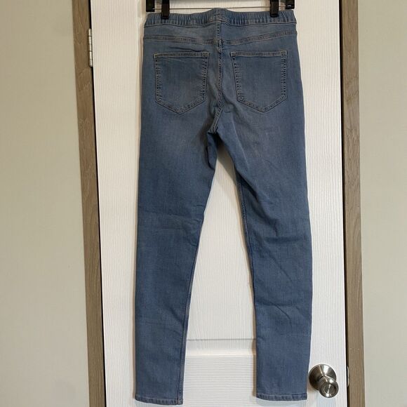 Divided H&M jeggings womens blue sz 8 bodycon stretch elastic waist - Picture 2 of 10